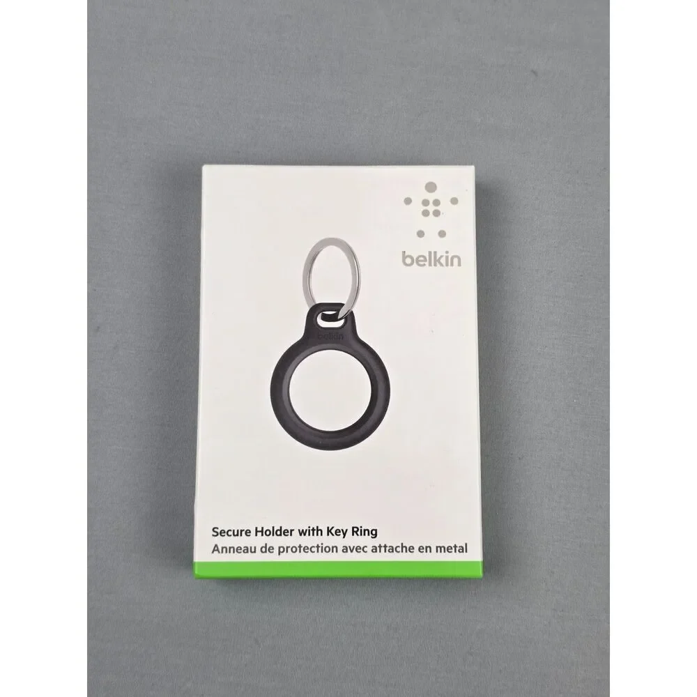 Belkin AirTag Secure Holder With Key Ring Black Set of 3 boxes